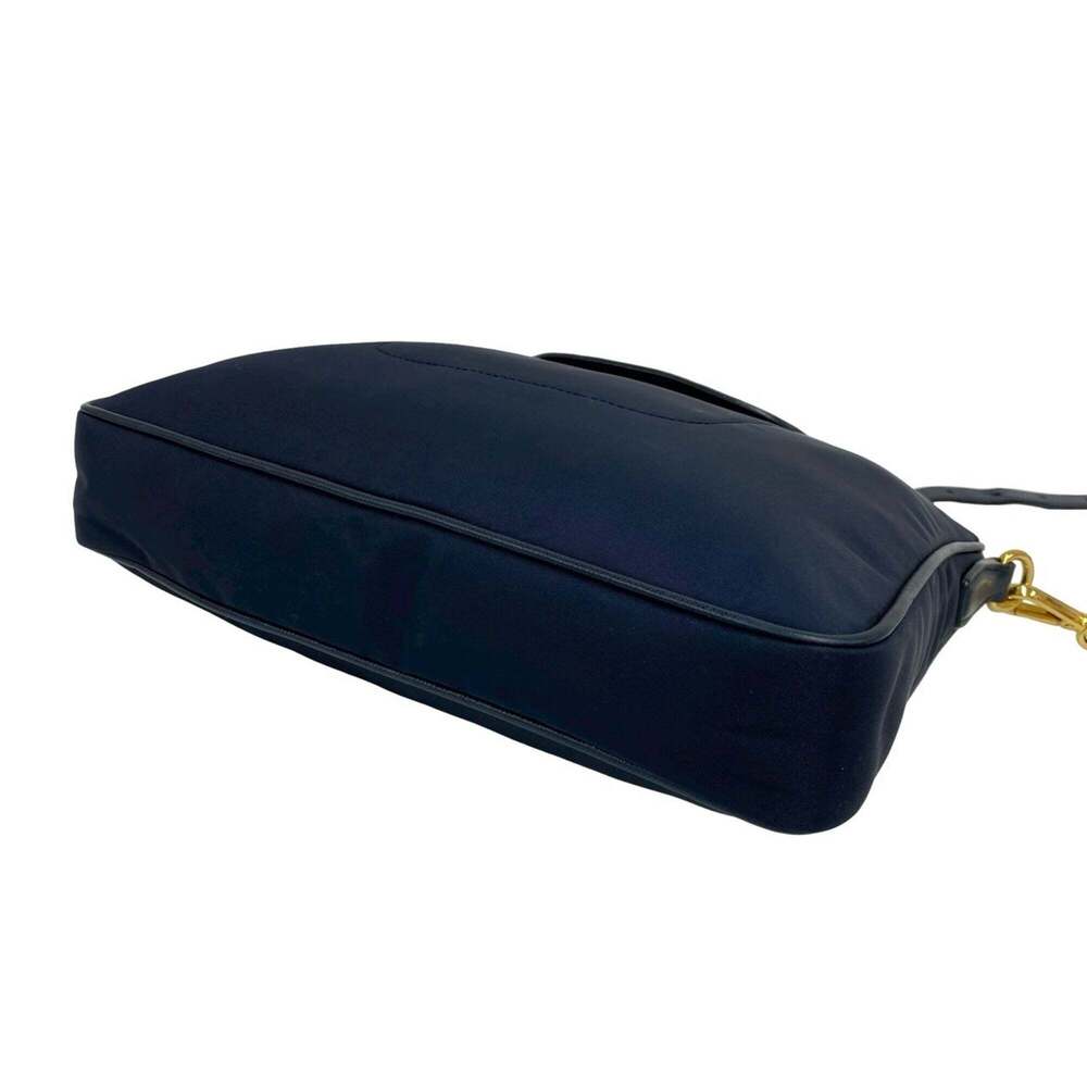 PRADA Blue Leather Saffiano Shoulder Bag - Picture 8 of 10